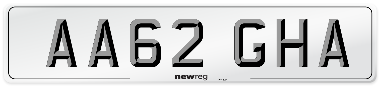 AA62 GHA Number Plate from New Reg